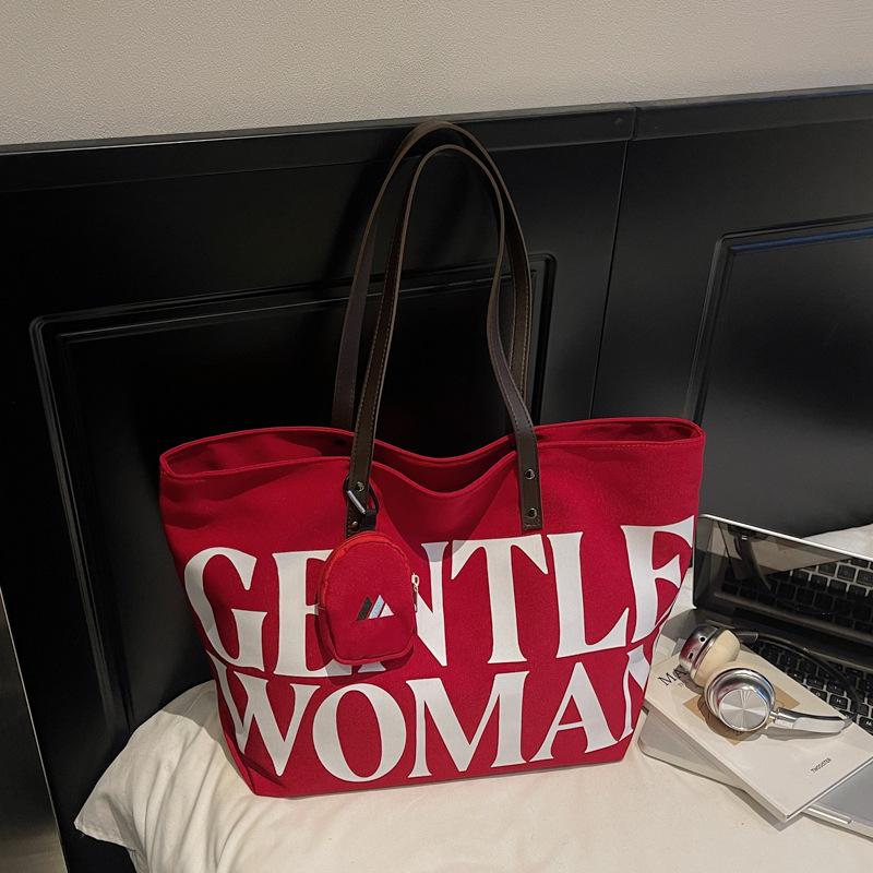 Модный тренд сумка большой вместимости повседневная личность новая сумка через плечо 2025 осень зима женская повседневная сумка-тоут