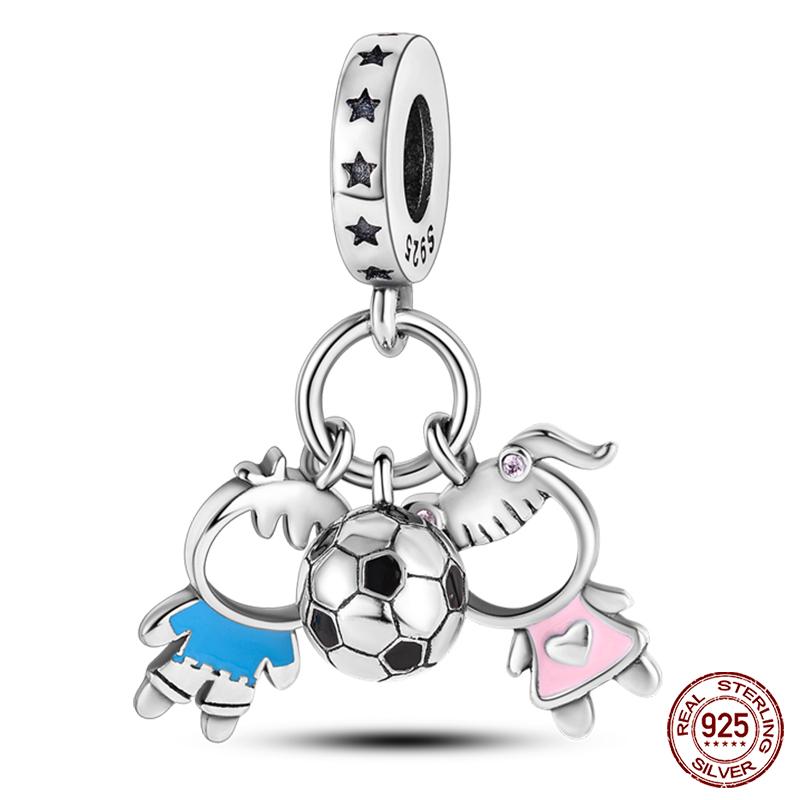 Настоящая медь Розовая серия Шармы-бусины в форме сердца Подходят для оригинальных браслетов Qikaola Сделай сам Украшения на День матери Подарок для мамы