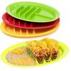 Tacos Holder Plate Durable Easy To Clean Mexican Pancakes Corn Hot Dogs Cakes Toasts Food Tray for Home