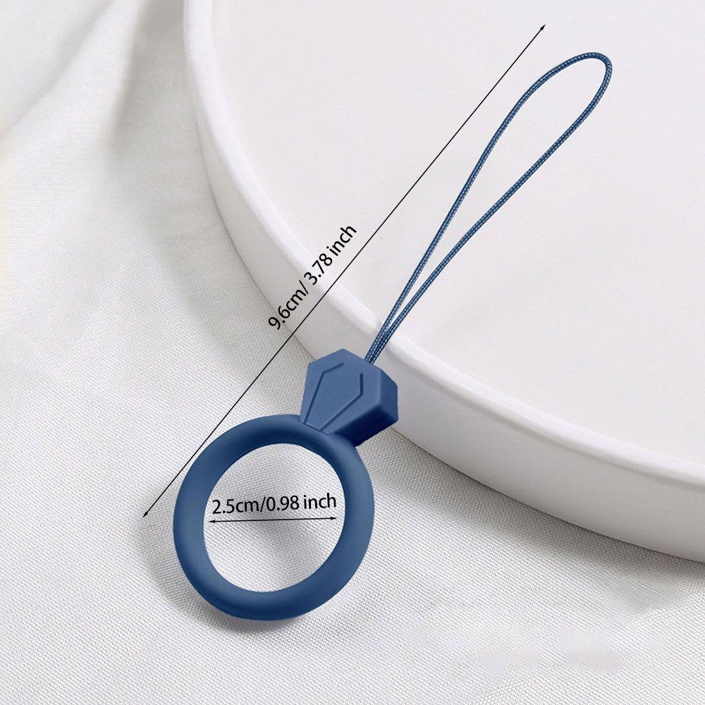 Anti-lost Soft Rubber Keys Phones Strap Mobile Phone Lanyard Silicone Ring Pendant Ring Strap