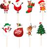 1 Set Cake Topper Exquisite Christmas Hanging Flag Festive Cake Inserts for Holiday Parties Decorations