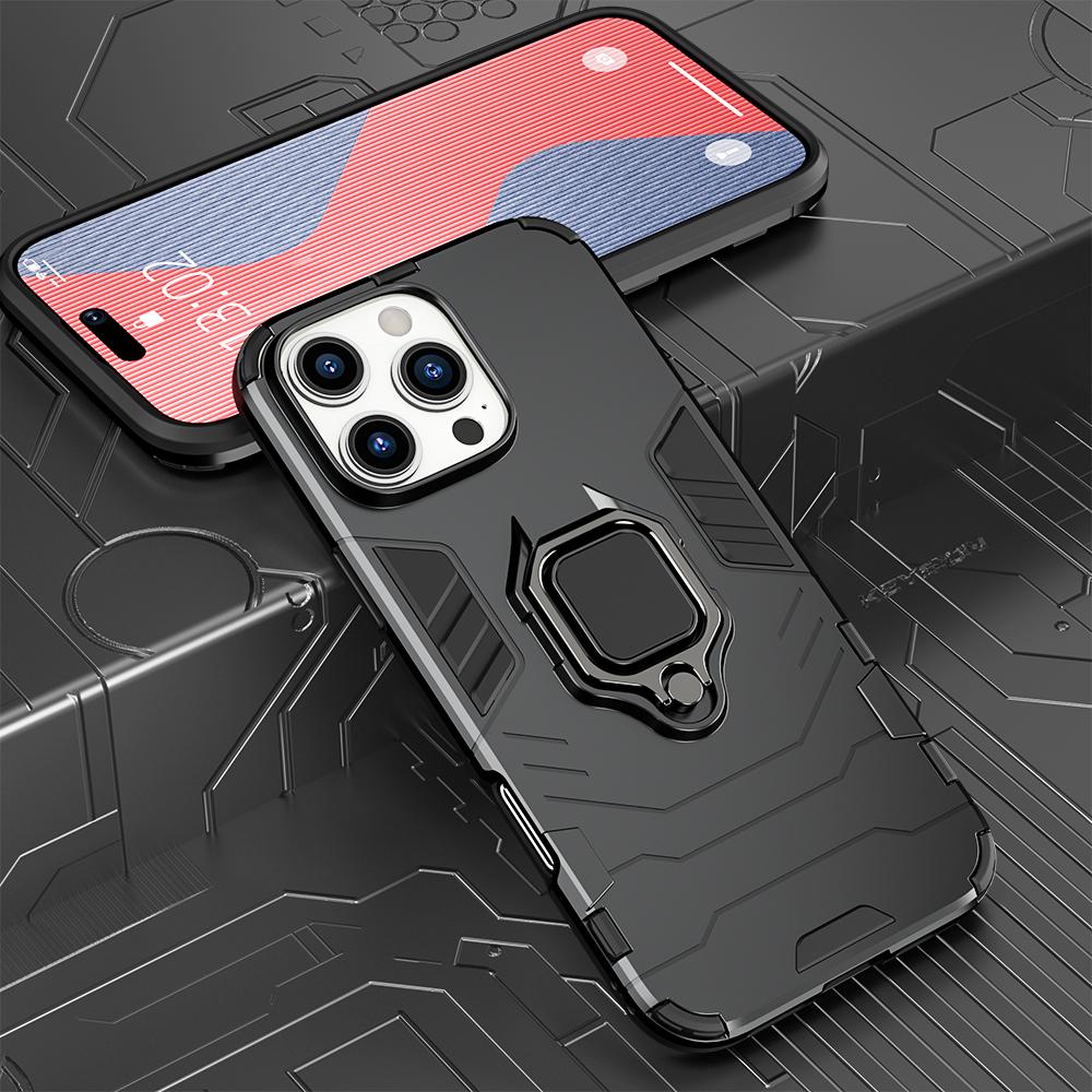 KEYSION Противоударный защитный чехол для iPhone 16 Pro Max Мягкий силиконовый + PC Ring Stand Holder Задняя крышка телефона для iPhone 16 16 Plus