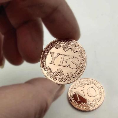 ДА НЕТ Монеты решений Коллекции магических монет Удача Винтаж Антикварная бронзовая Монета желаний Счастливая монета Монеты США Памятные золотые монеты