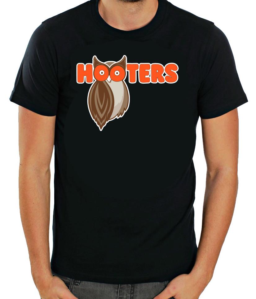 Новая футболка Hooters Owl Sexy Официантка Сиськи Американская С коротким рукавом Черная Мужская K101
