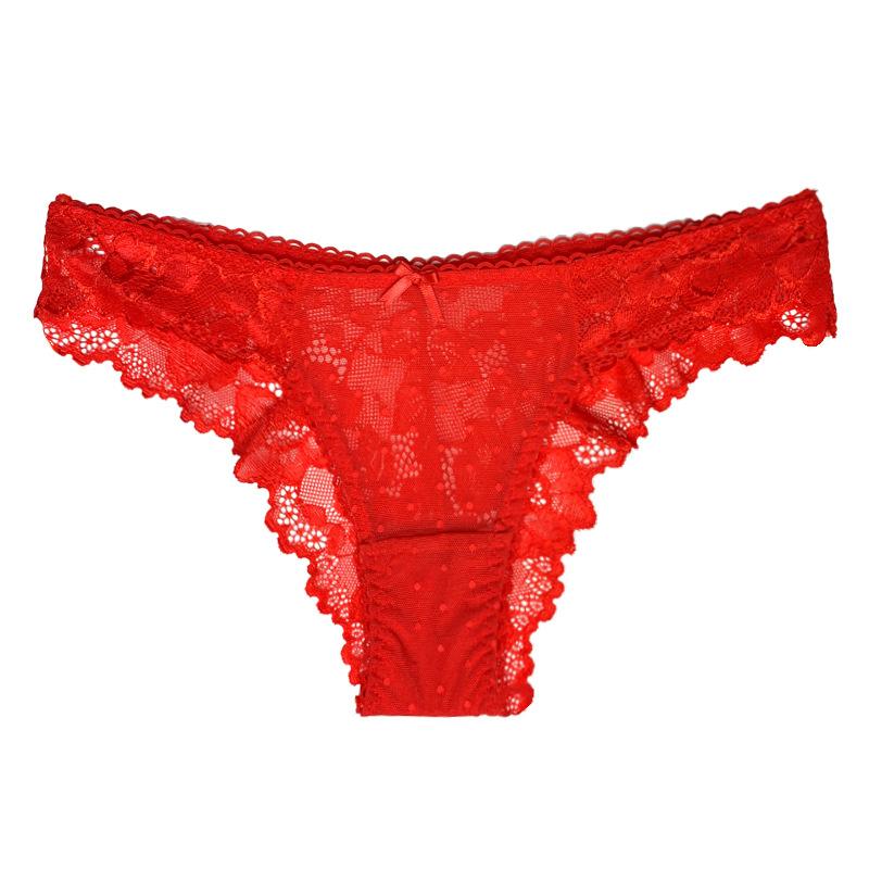 Half Hip Comfortable and Sexy Thong Panties Hot Lace Low Waist Triangle Women's Panties
