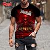 Rock Band Men's T-shirt 3d Judas Priest Print Tshirt Men Women Fashion Short Sleeve T-shirt Hip Hop Tops Tees Heavy Metal Tshirt