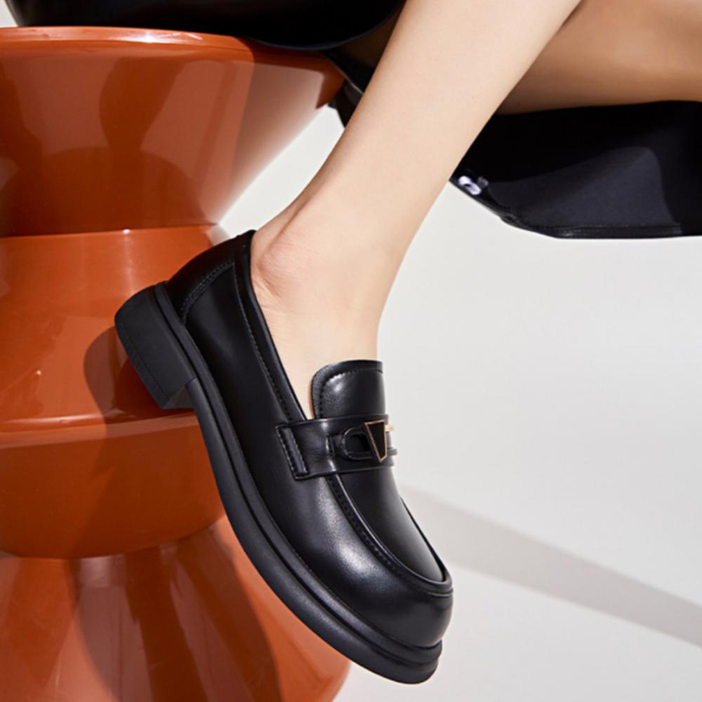 Loafers Women's British Style Small Leather Shoes Women's Shoes Small Fragrant Style Single Shoes