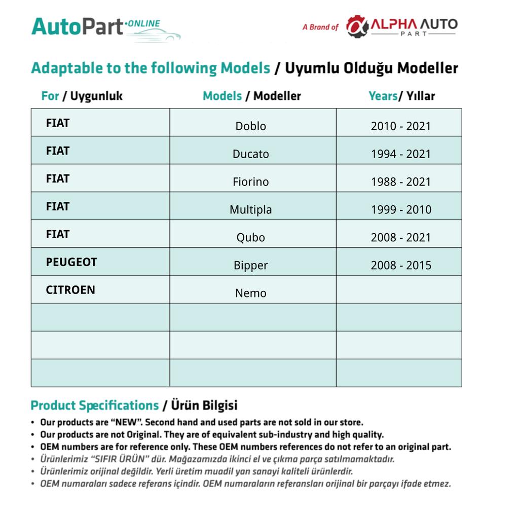 Антенна на крыше для Fiat Doblo, Peugeot Bipper, Citroen Nemo