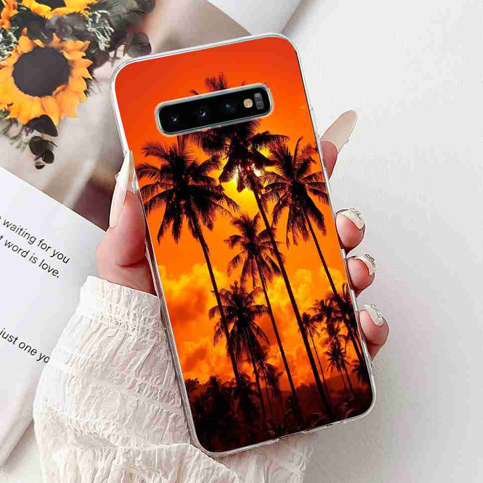For Samsung Galaxy S10+ Case Fashion Design Soft Silicone TPU Back Cover For Samsung s10+ S10 Plus Butterfly Rose Phone Shell