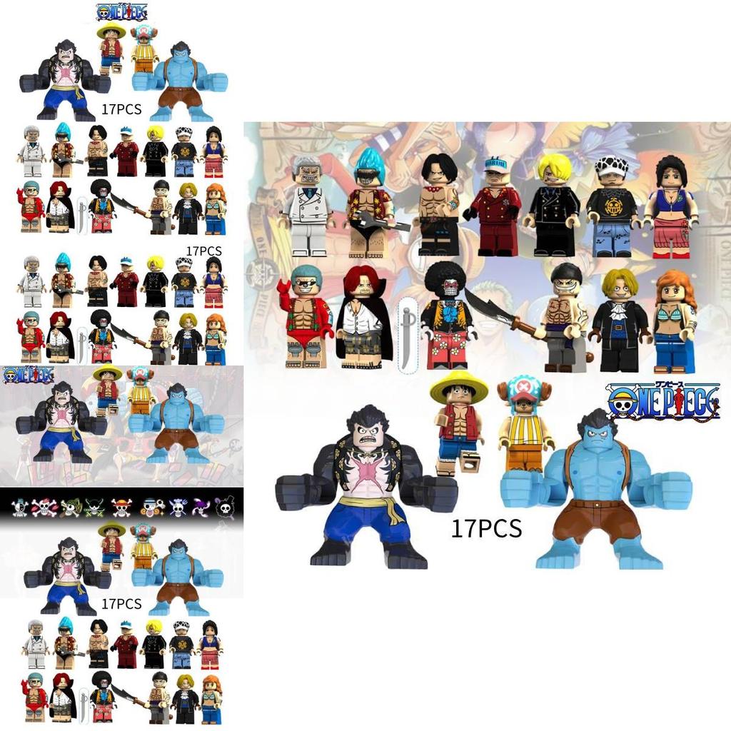 Коллекционный набор игрушек One Piece Король пиратов Шанкс Белоус Эйс Сабо Кошмарный Луффи и Манки Д.. Конструктор Луффи