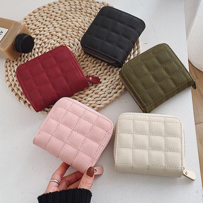 Корейская версия мини-кошелька женская сумка короткая молния короткая симпатичная монетница студенческий вышитый кошелек женский