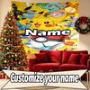 Custom Name Personalized Anime Print Tapestry, Wall Art Decor, Bedroom, Dorm, Apartment, LivingRoom, Party Backdrop, Gift for Birthday