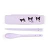 Sanrio Kuromi Chopsticks & Spoon Set, 1.8 X 18.8 X 4.7 Cm, Perfect for New Life, Lunchtime, Character, Product Number 294420