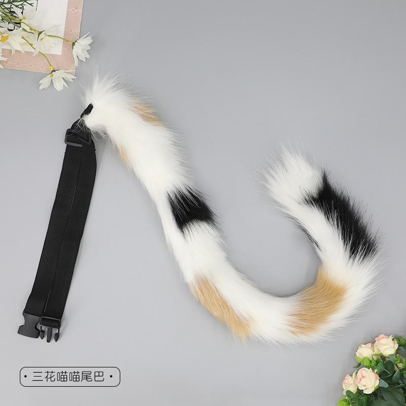 Милые имитационные звериные уши хвост комикс шоу косплей реквизит головной убор аксессуары плюшевый кошачий ободок кошачий хвост набор