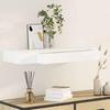 VidaXL Wall Shelf with 1 Drawer MDF White Book Storage