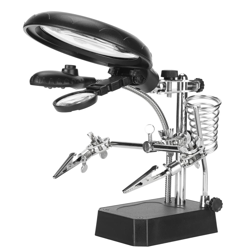 Вспомогательный зажим для лупы, регулируемая настольная подставка, крепежная скоба, держатель лампы, монтажный инструмент