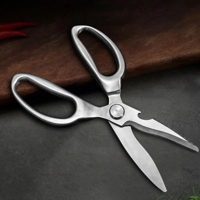 Многофункциональные ножницы из нержавеющей стали для резки мяса и овощей, многофункциональные ножницы для куриных костей, открывалка для консервных банок, аксессуары для бара, кухонные ножницы