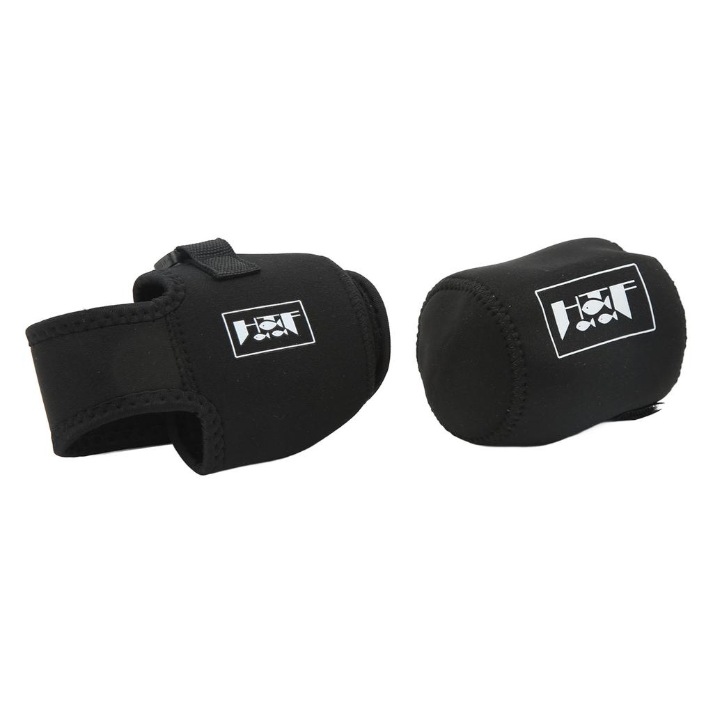 2PCS Fishing Reel Cover Neoprene Impact Resistant Elastic Fishing Reel Pouch for Outdoor