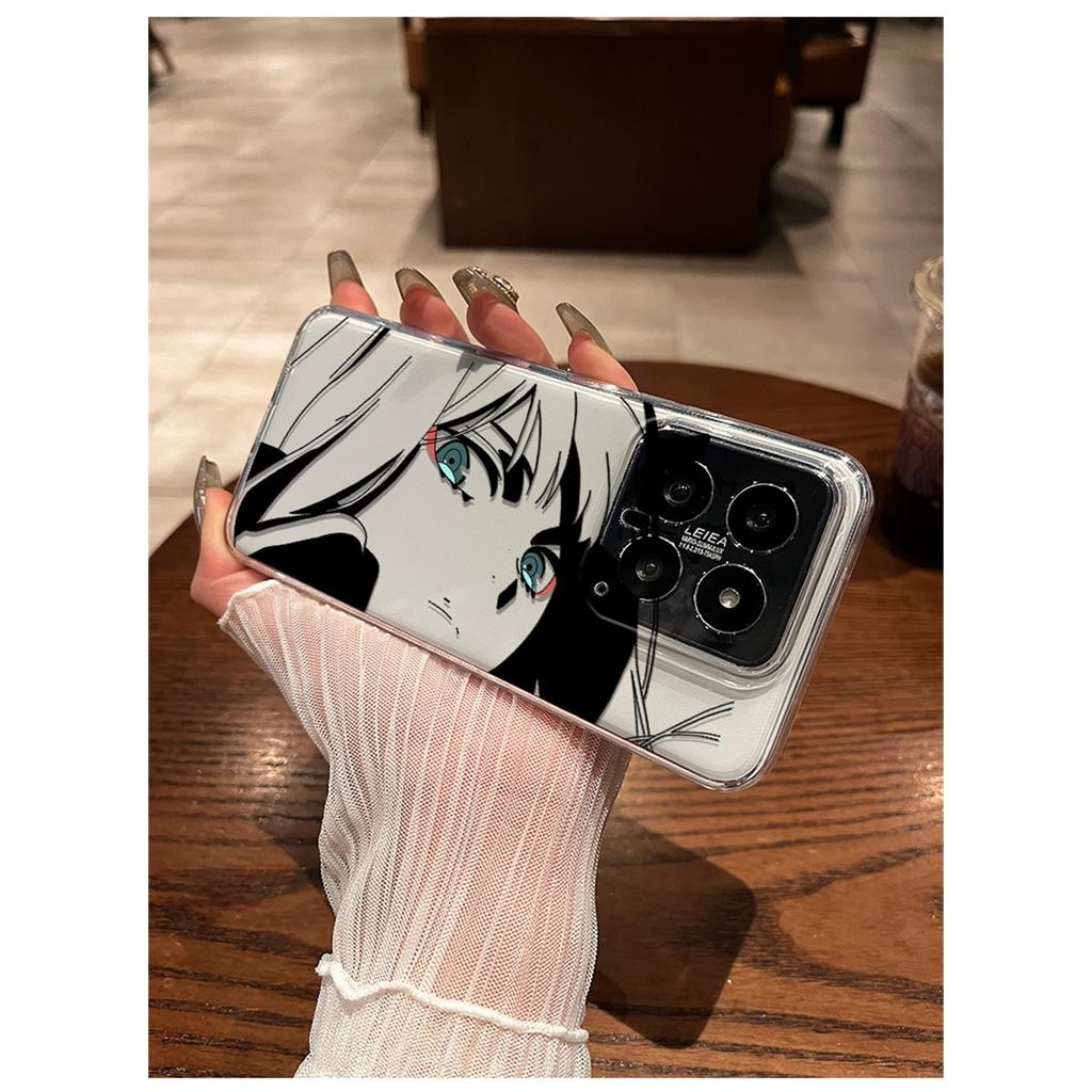 Аниме Манга Глаза Лайн-арт ТПУ Чехол для Телефона Для IPhone 15 14 13 Pro Max и Samsung Galaxy S24 S23 Ultra, Прозрачный Ударопрочный Защитный Чехол