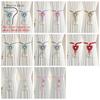 2PCS Adjustable Butterfly Curtain Tiebacks Curtain Holder Decorative Pearl Curtain Buckle Artificial Pearl Curtains Tie Rope