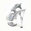 2025 17cm circle diamond lady high heels shoes glitter greet versatile lady sandals