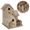Wooden Bird House Parrot Breeding Cage Small Creative Outdoor Garden Waterproof Hanging Bird Nesting Box Home Decor Pet Supplies