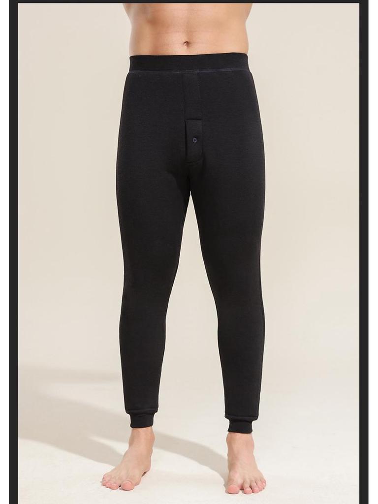 Мужские теплые зимние брюки с наполнителем из 100% шерсти и шелка, плотные и мягкие, для пожилых людей