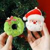 Christmas Tree Plush Ornaments Small Plush Santa/Tree/Wreath Christmas Hanging Ornaments Soft Mini Stuffed Toy for Xmas Tree Party Decor