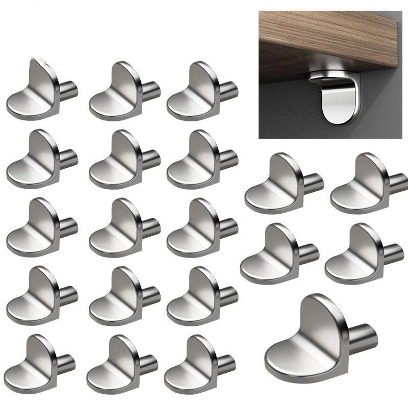 Alloy Shelf Support Pegs 20 Pcs Easy to Assemble Sturdy Brackets for Kitchen Cabinet Bookcase Closet DIY Home Projects