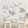 Наклейки на стену с мультяшными медведями мечты, декор с луной и звездами для детской комнаты, украшения спальни