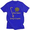 Custom Buen Camino De Santiago Tshirts for Men Short Sleeve Casual T Shirt El Camino Way Tshirt 100 Cotton Tees Gift