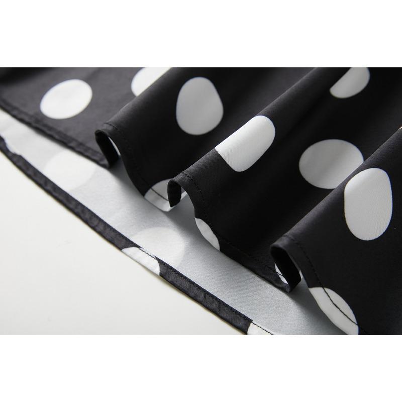 Летние женские винтажные платья-миди с принтом в горошек на тонких бретельках