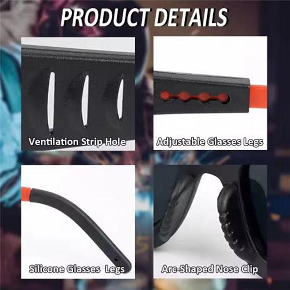 Solar Powered Automatic Dimming Welding Glasses Anti-glare Welding Goggles Soldering