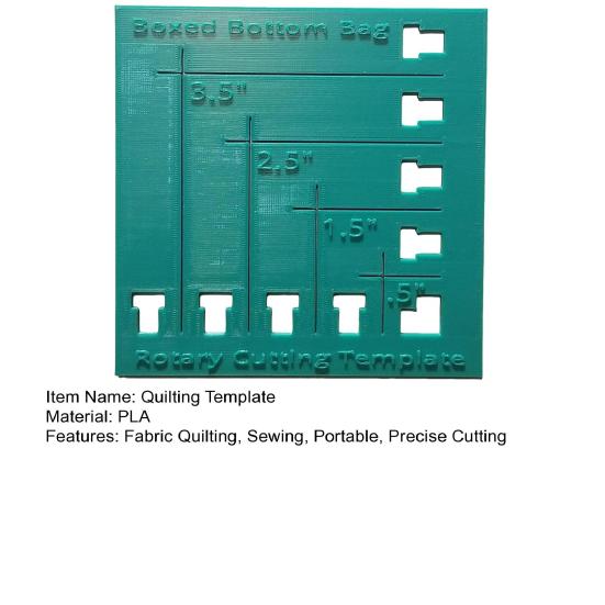 Шаблон для квилтинга, сумка с коробкой и дном, вращающийся шаблон для резки, пластиковая многоразовая тканевая линейка для квилтинга
