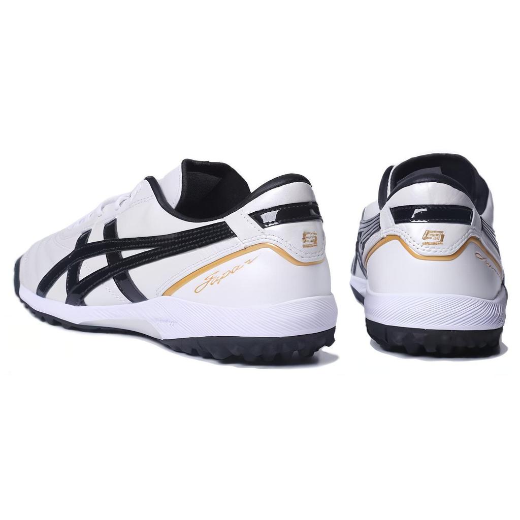 Asics C3 Удобный Повседневный TF (Резиновые шипы) Футбольные бутсы для жесткого грунта из искусственной травы из кожи кенгуру Мужские футбольные бутсы Белые 1113A032-100