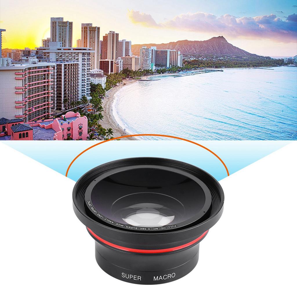 0.39X Super Wide Angle Lens For DV Cameras Mobile Phones with 37mm Phone Clip