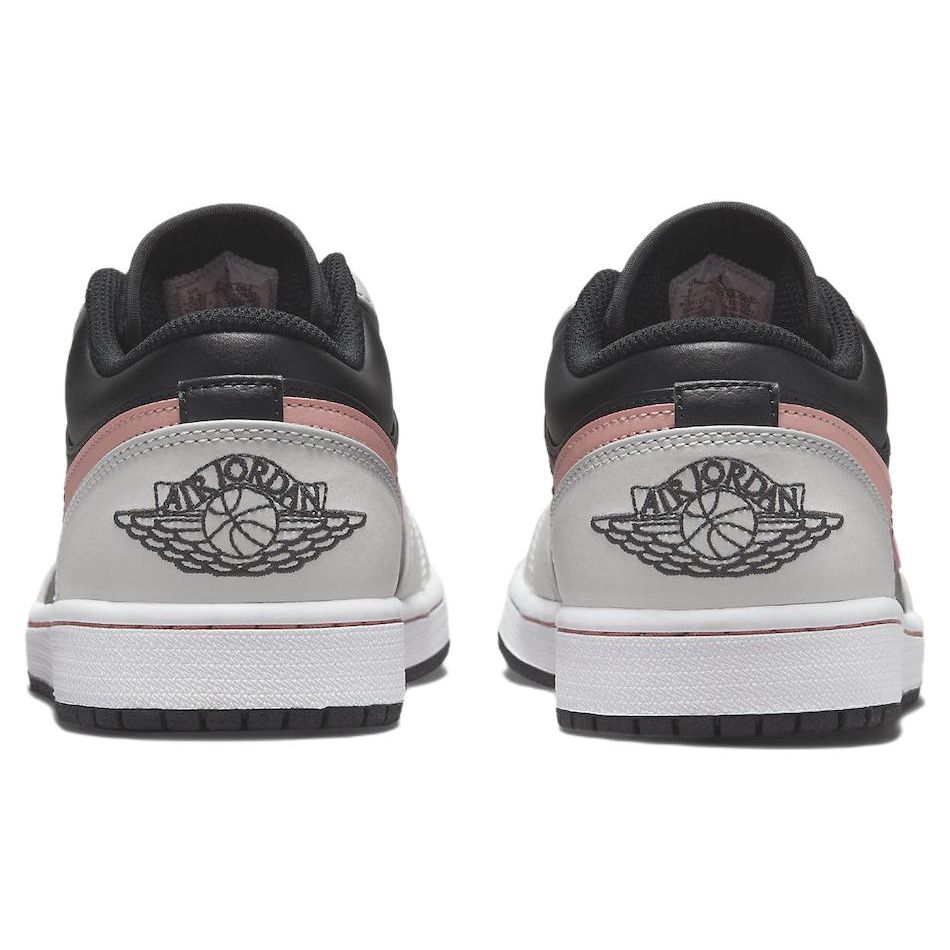 Мужские кроссовки Air Jordan 1 Low Grey Fog Bleached Coral Black White 553558-062