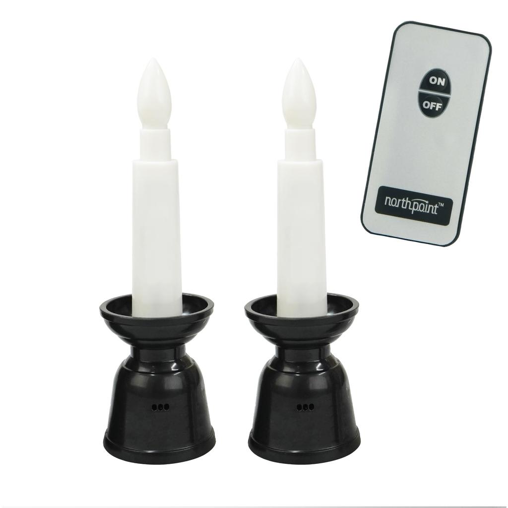 Fine Remote Control LED Candle Mini III, Flameless, AAA Size, Automatically Turns Off After 10 Minutes, FIN-1024BK