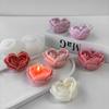 3D Форма для свечей из силикона 'Любовные Цветы' DIY Форма в виде Сердца с Ароматом Розы для Гипса, Мыла, Смолы Ручной Работы Инструмент для Шоколада, Десертов, Тортов