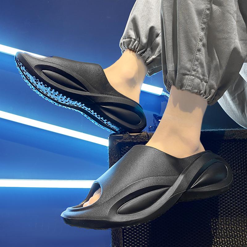 Мужские и женские тапочки Летние пляжные повседневные удобные сандалии с мягкой подошвой для использования в помещении и на улице Нескользящие шлепанцы для ванной