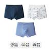 Yingbolun Youth Underwear Lycra Cotton A-Type Four Corners Shorts Men's and Big Children's Flat Corners Three Pair Set