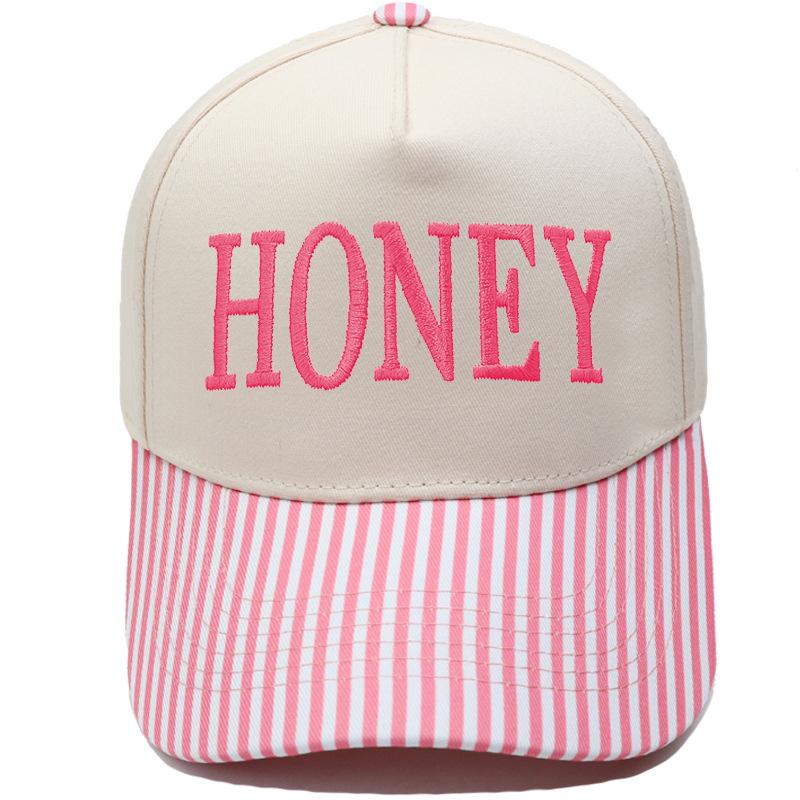 HONEY truck driver hat embroidery retro color matching baseball cap European and American men's and women's casual outdoor hat