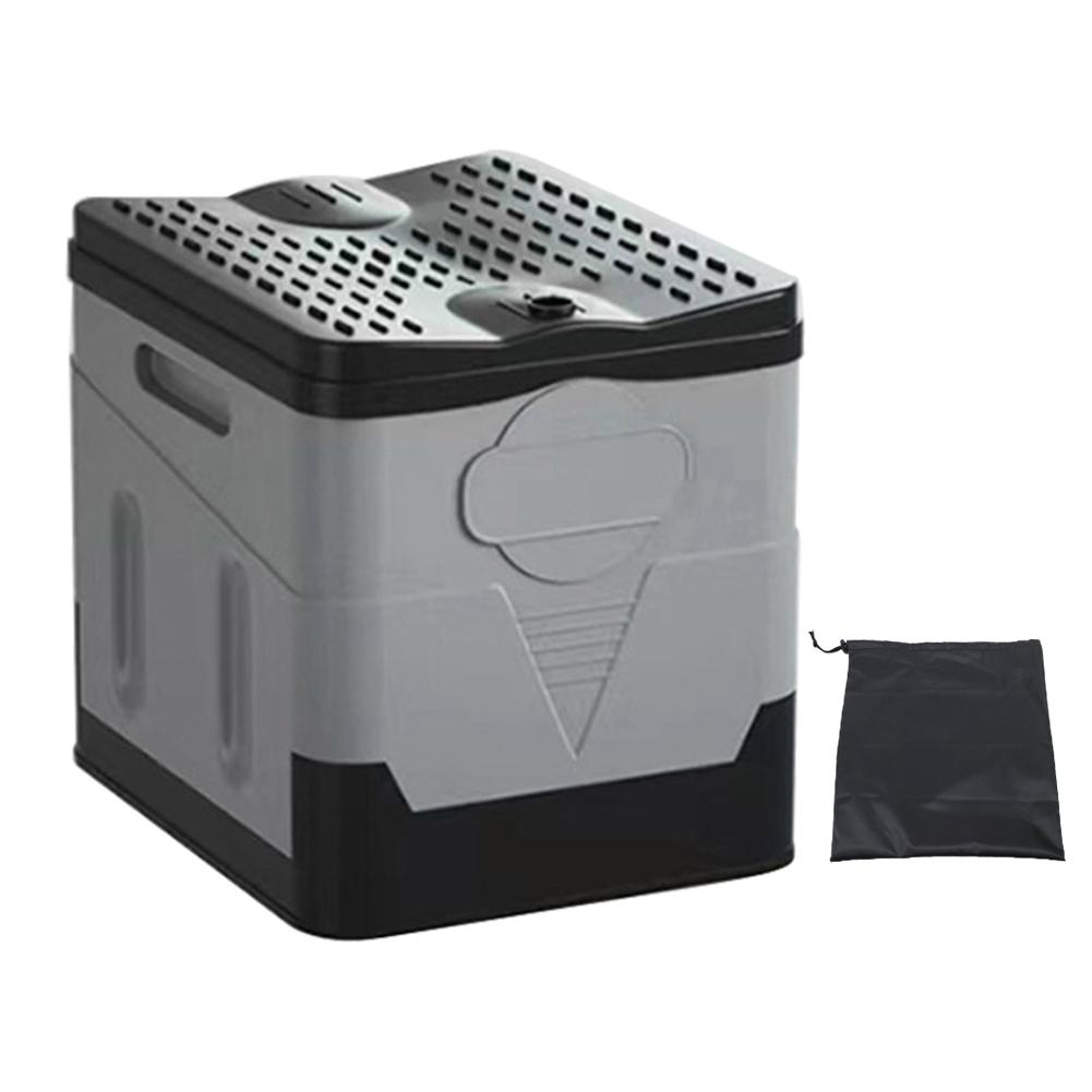 70L Foldable Toilet for Outdoor Camping Trash Can Storage Box Potty for Adults Kids Cover Design Seat Toilet for Picnic Travel