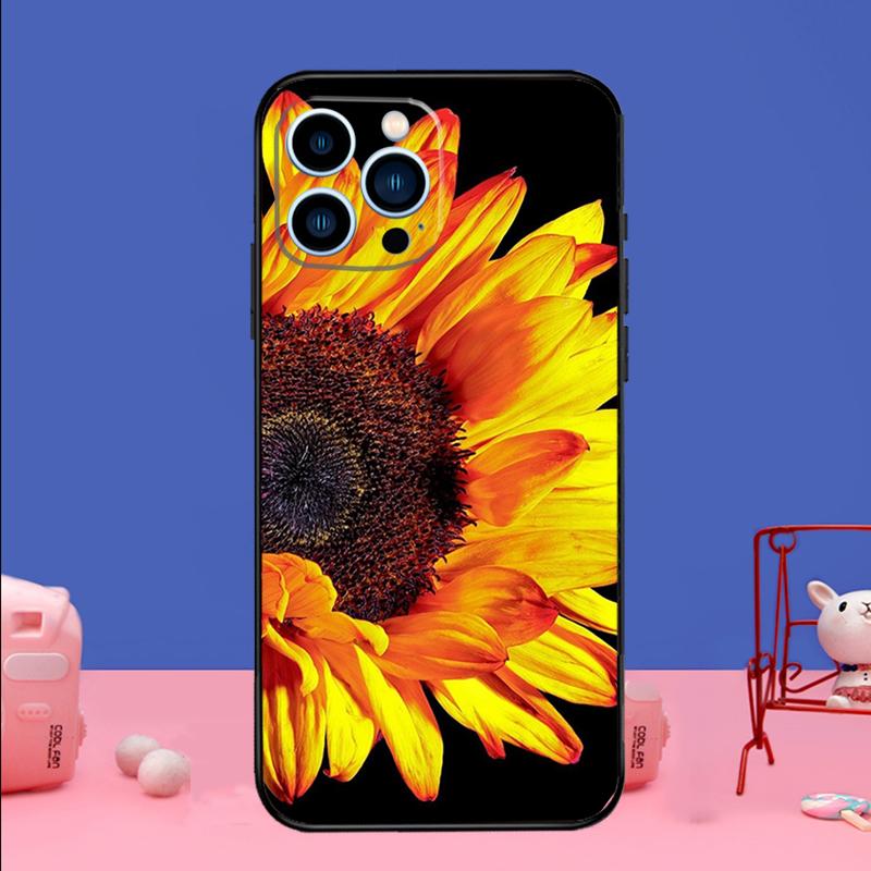 Sunny Sunflower Phone Case For iPhone 16 15 14 13 12 11 17 Pro Max Plus 12 13 mini 16e 17 Air Bumper Cover