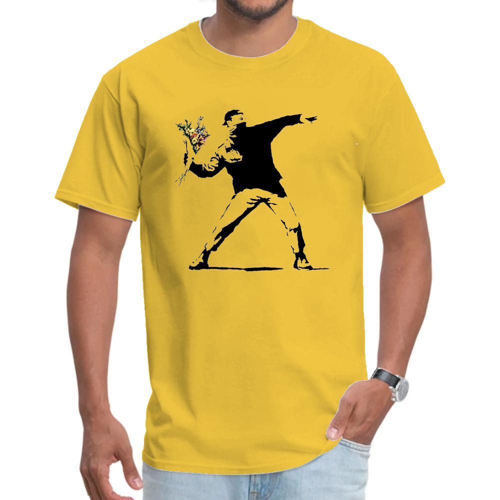 Футболки Swag Banksy Flower Thrower из 100% хлопковой ткани, унисекс, футболки унисекс, новинки, дизайнерские футболки Rebel, большие размеры