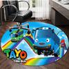 1pc Tayo The Little Bus1 Design Printed Area Round Carpet for Bedroom Living Room Home Decor Rugs Mat Non Slip Mat Rug for Bedside