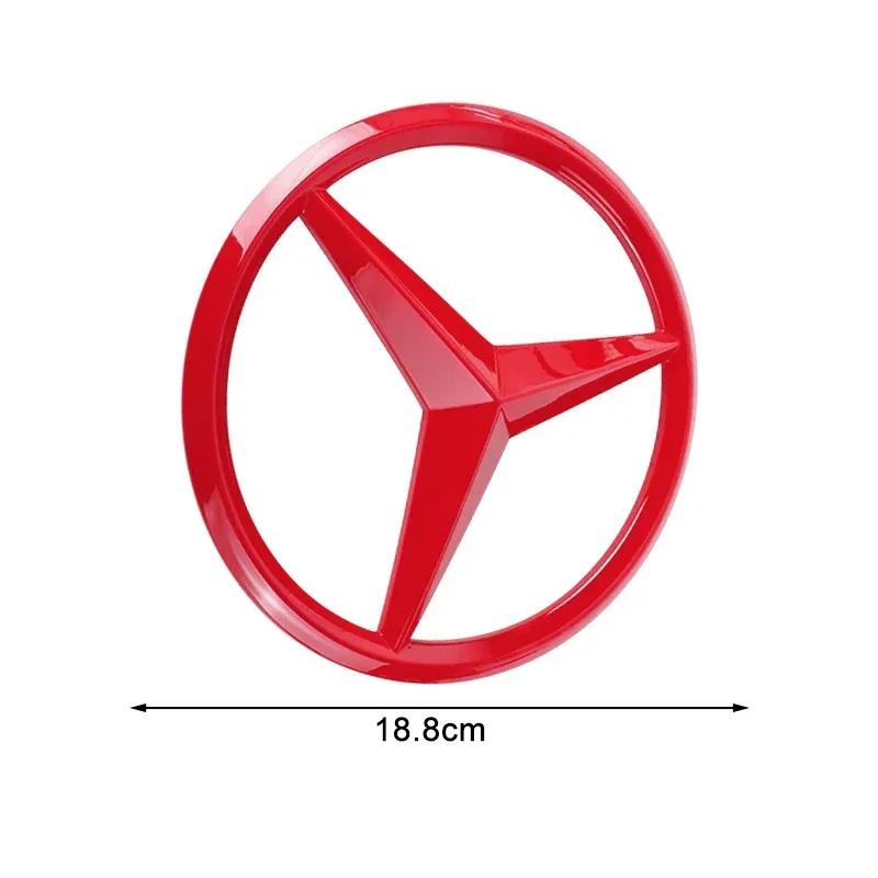 BQAZ9 18.8/21cm Car Front Grille Large Badge Decal for Mercedes Benz GLA GLB AMG GLS G C E GLE GLB A AMG Cover Decoration Accessories