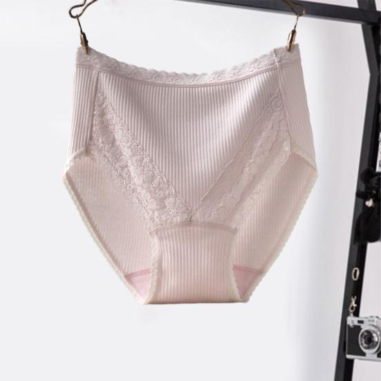 Stylish Female Panties Thin Flat Belly Moisture Wicking Solid Color High Waist Women Briefs Inside Wear