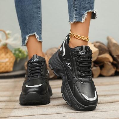 Модная женская обувь Весна 2025 Новые женские кроссовки на платформе Женские увеличивающие рост Повседневная спортивная обувь