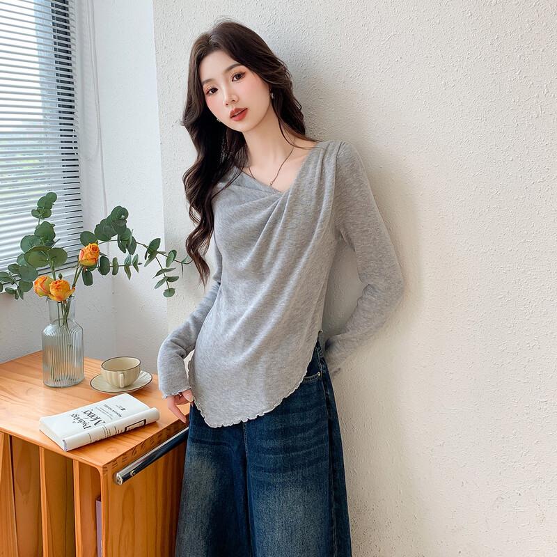 Mokana Women's Asymmetric Long Sleeve Knit Top